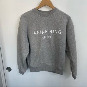Anine Bing Evan Sweatshirt Heather Grey Size Small